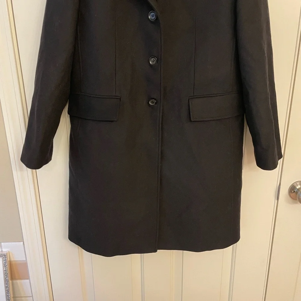 Zara Manteco wool blend black coat Large - Picture 6 of 10
